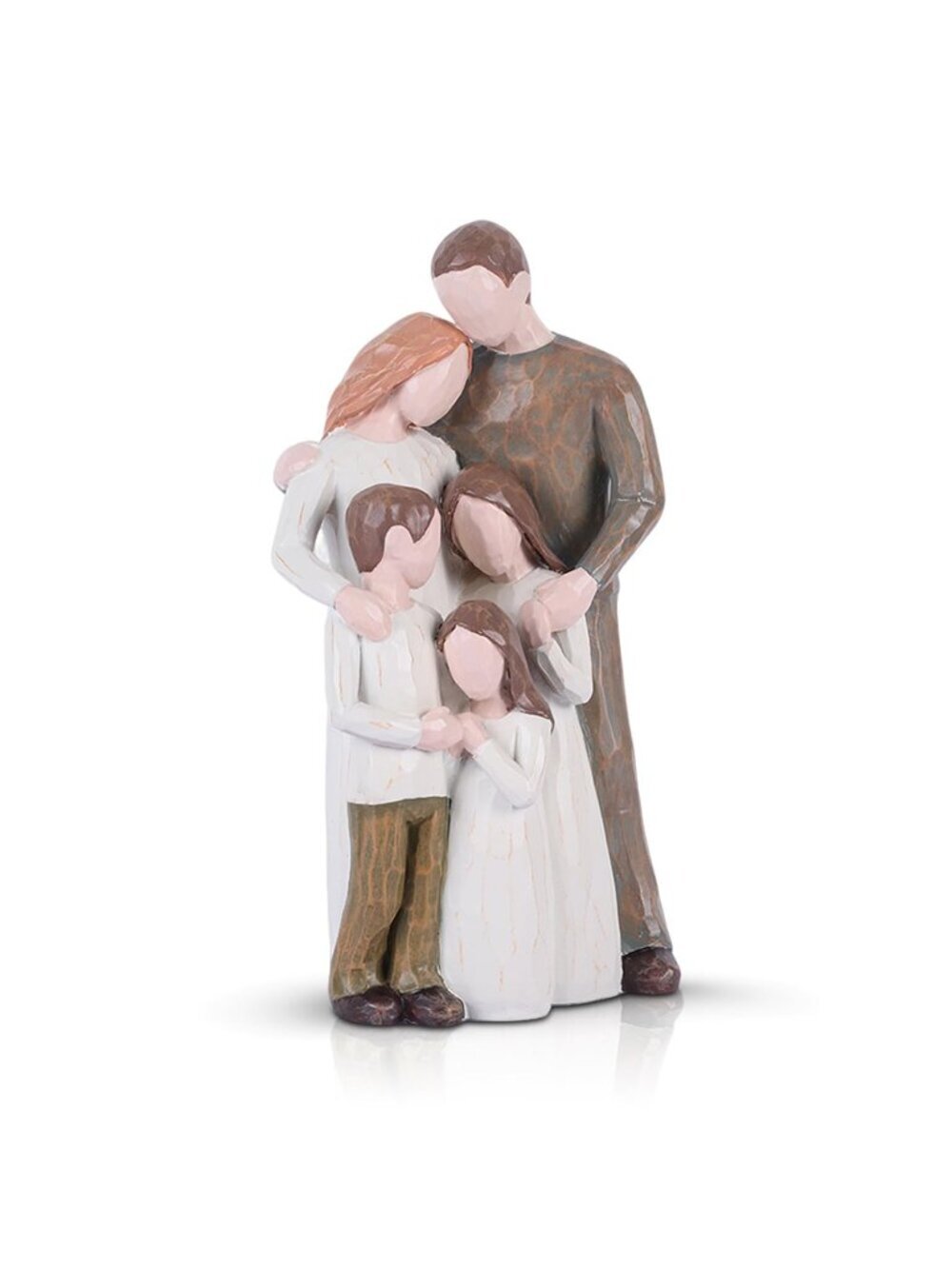 GrivSheen Figurines Family of 5, Father Son Mother and 2 Daughters Figurine